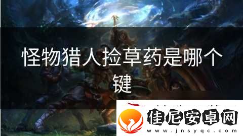 怪物猎人捡草药是哪个键