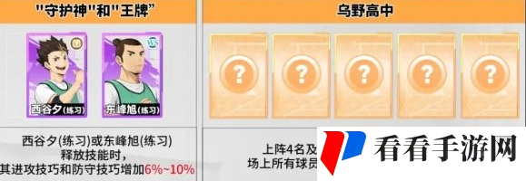 排球少年新的征程乌野低配阵容怎么配