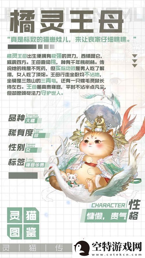 灵猫传守护世人的橘灵王母属性图鉴