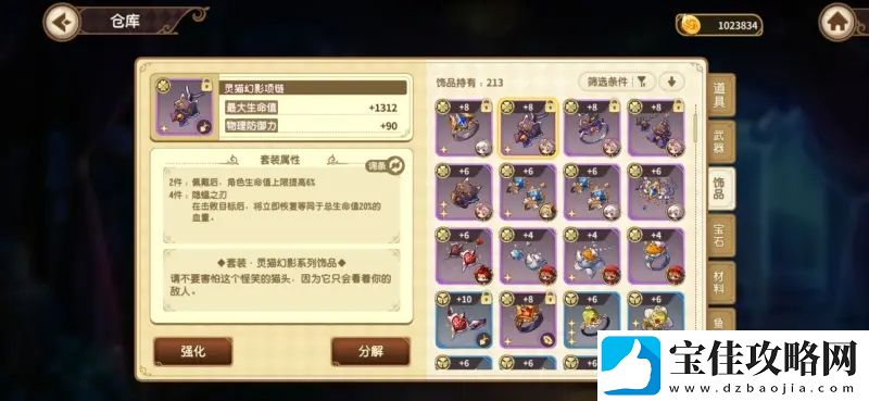宝石研物语伊恩之石饰品搭配攻略