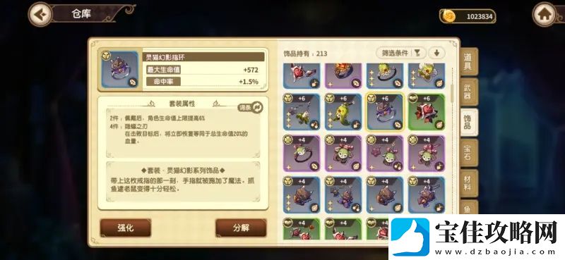 宝石研物语伊恩之石饰品搭配攻略