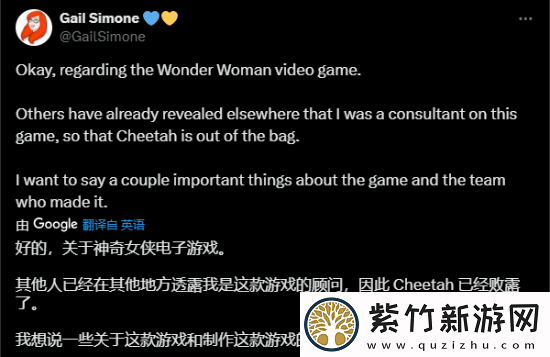 神奇女侠游戏顾问自曝：团队成员都尽力了