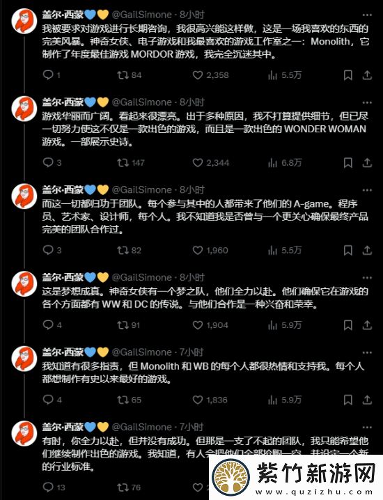 神奇女侠游戏顾问自曝