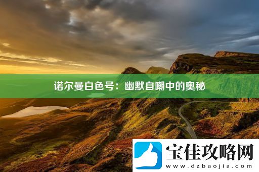 诺尔曼白色号：幽默自嘲中的奥秘