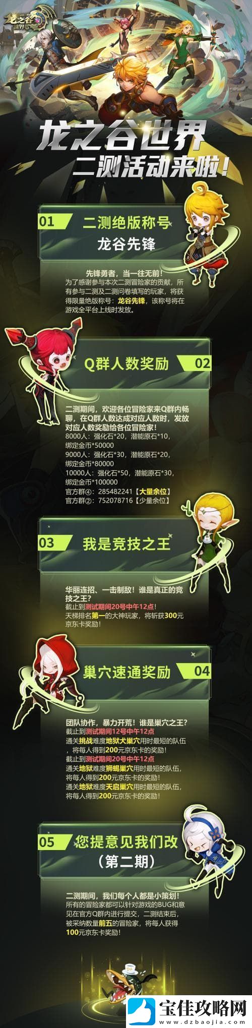 冒险家集结！龙之谷世界先锋二测明日开启