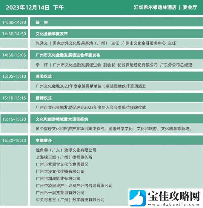 2023年度中国游戏产业年会日程