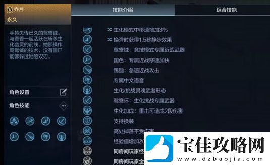 穿越火线手游乔月基本信息及技能介绍