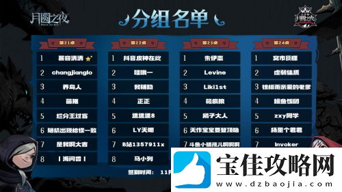 月圆之夜公开赛苏州站分组名单揭晓