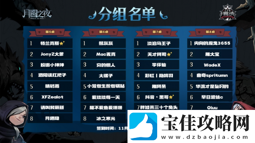 月圆之夜公开赛苏州站分组名单揭晓